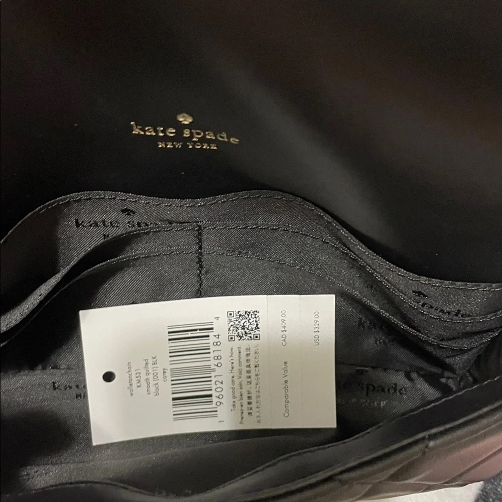 Kate Spade Mini Carey  Black Quilted crossbody - Picture 6 of 7